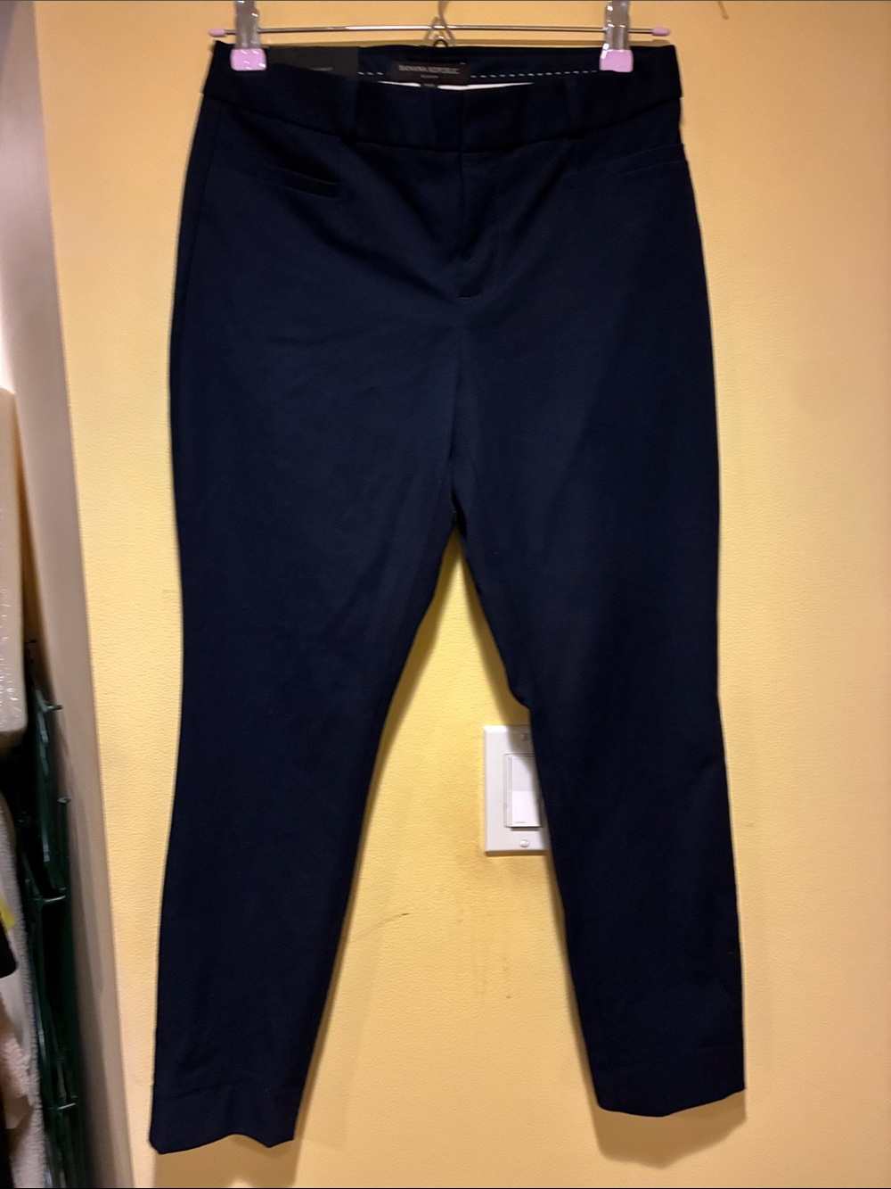Banana Republic Dark Navy Sloan Ankle Career Minimalist Pants Sz 2p
